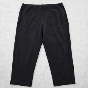 J Jill Pure Jill Slim Leg Cropped Pants Women's Size Large Capri Black Stretch